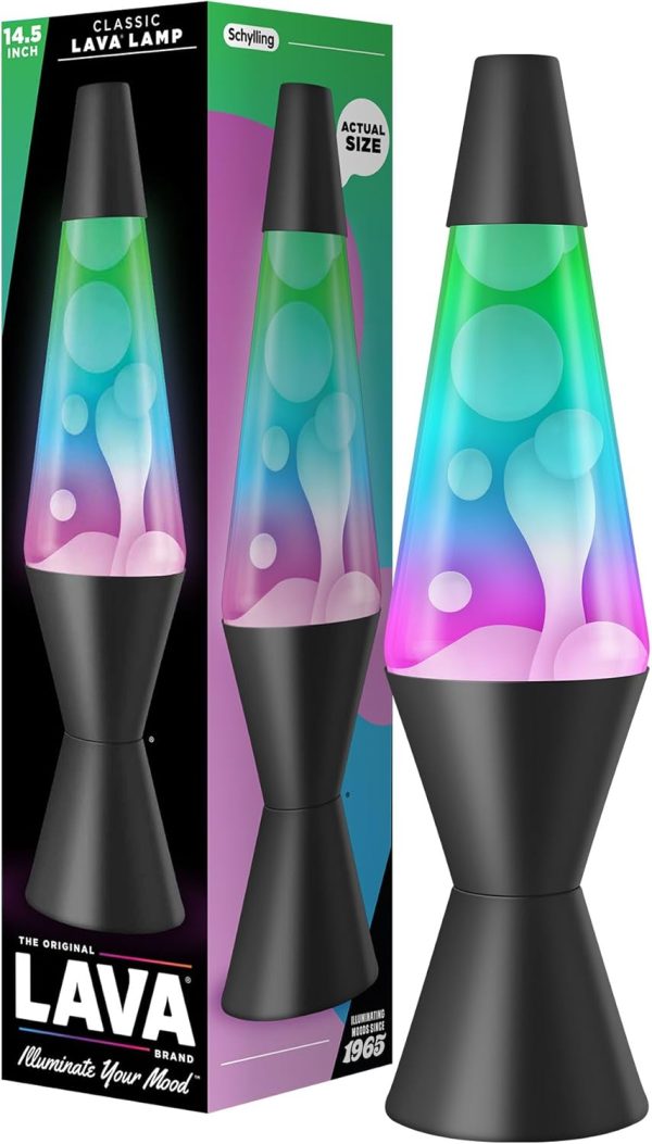 The Original Lava? Lamp - 14.5 Gunmetal Grey - Classic Liquid Motion Lamp - Tri-Colored Green/Blue/Purple - Item #2098 (Amazon Exclusive)