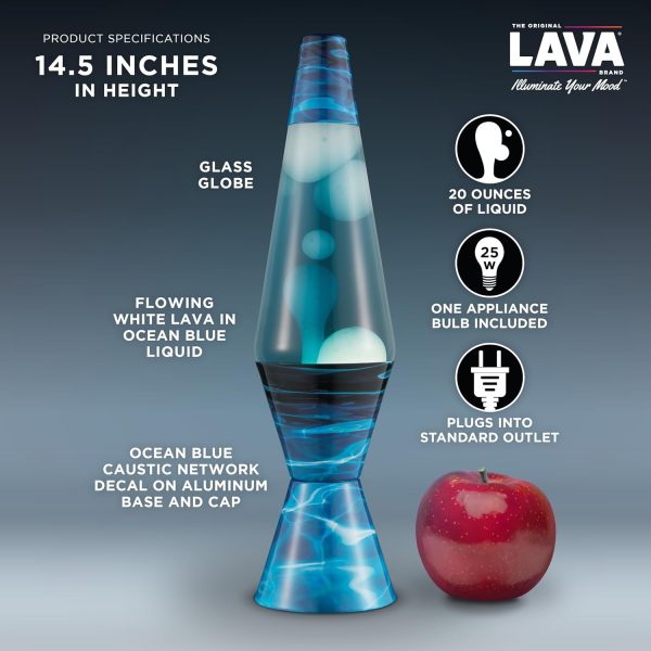 The Original Lava? Lamp - 14.5 Night Swim - Classic Liquid Motion Lamp - White Wax and Blue Liquid - Item #2095 (Amazon Exclusive)