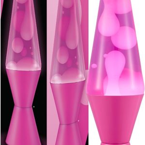 Lava The Original Lamp - New 14.5 Wild Pink ?C Classic Liquid Motion Lamp - White Wax and Pink Liquid - Item #2361 (Amazon Exclusive)