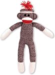 Schylling Brand Classic 20 Retro Sock Monkey Stuffed Animal - Knitted Texture Original Look - Ages 12 Months and Up